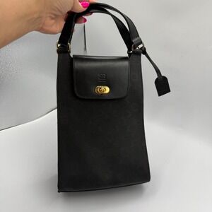 El Portal Vintage Handbag Small Black Minimalist Quiet Luxury Top‎ Handle Bag